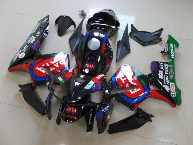 Negro Rojo Pata Carenado Moto CBR 600 RR 05-06 Negro Rojo Pata Carenado Moto CBR 600 RR 05-06