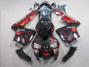 Negro Rojo RACARDI Carenado Moto CBR 600 RR 03-04