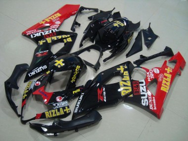 Negro Rojo Rizla Carenado Moto GSXR 1000 K5 05-06