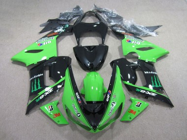 Negro Verde 3M Touch4 Monster Carenado Moto ZX6R 05-06