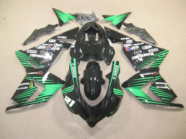Negro Verde C-Shock Monster Carenado Moto ZX10R 03-05 Negro Verde C-Shock Monster Carenado Moto ZX10R 03-05