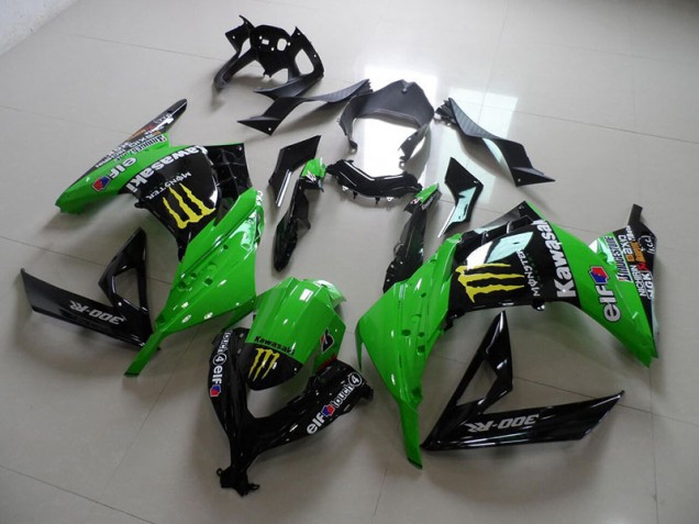 Negro Verde Monster Carenado Moto ZX 300R 13-16 Negro Verde Monster Carenado Moto ZX 300R 13-16