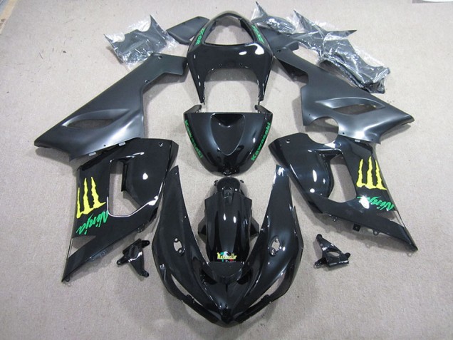 Negro Verde Ninja Carenado Moto ZX6R 05-06 Negro Verde Ninja Carenado Moto ZX6R 05-06