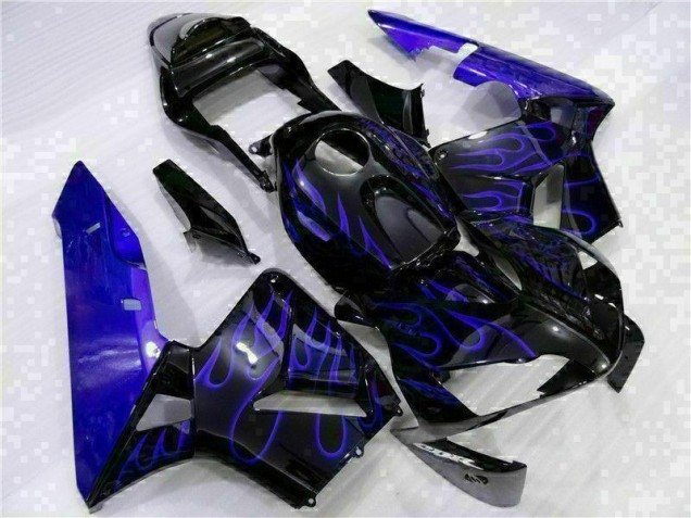 Negro con Azul Llama Carenado Moto CBR 600 RR 03-04