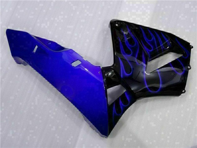 Negro con Azul Llama Carenado Moto CBR 600 RR 03-04