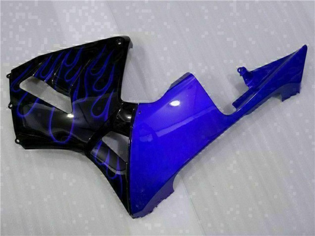 Negro con Azul Llama Carenado Moto CBR 600 RR 03-04