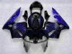 Negro con Azul Llama Carenado Moto CBR 600 RR 03-04