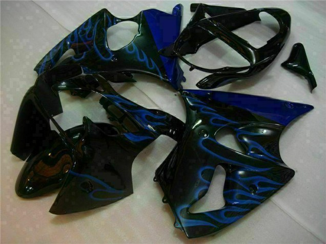 Negro con Azul Llama Carenado Moto ZX6R 00-02 Negro con Azul Llama Carenado Moto ZX6R 00-02