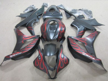 Negro con Rojo Llama Carenado Moto CBR 600 RR 07-08