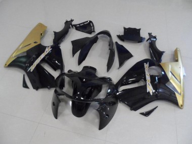 Negro y dorado Carenado Moto ZX12R 02-06