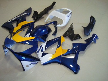 Oscuro Azul Amarillo Blanco Carenado Moto CBR 900 RR 929 00-01