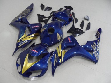 Oscuro Azul con Oro Raya Carenado Moto CBR 1000 RR 06-07
