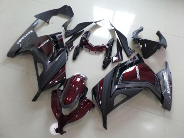 Oscuro Rojo & Gris Carenado Moto ZX 300R 13-16