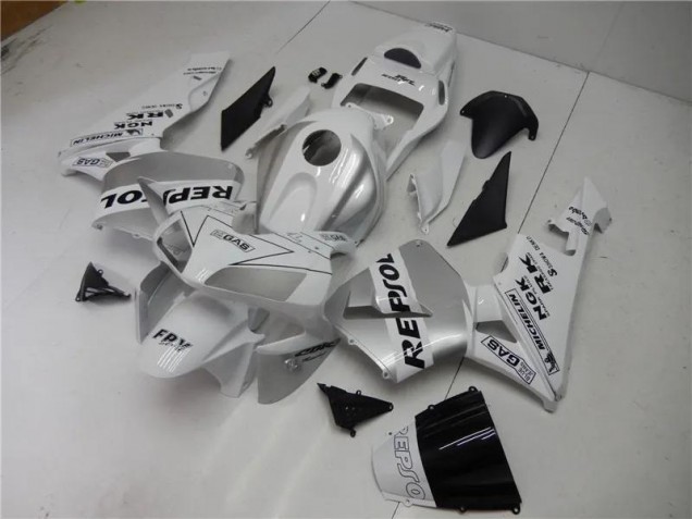 Plata Blanco Negro Repsol Carenado Moto CBR 600 RR 03-04 Plata Blanco Negro Repsol Carenado Moto CBR 600 RR 03-04
