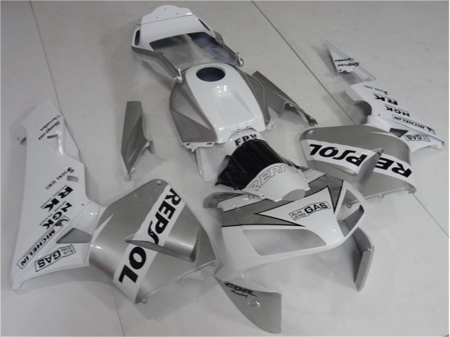 Plata Blanco Negro Repsol Carenados Moto CBR 600 RR 03-04 Plata Blanco Negro Repsol Carenados Moto CBR 600 RR 03-04