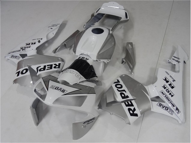 Plata Blanco Negro Repsol Carenados Moto CBR 600 RR 03-04 Plata Blanco Negro Repsol Carenados Moto CBR 600 RR 03-04