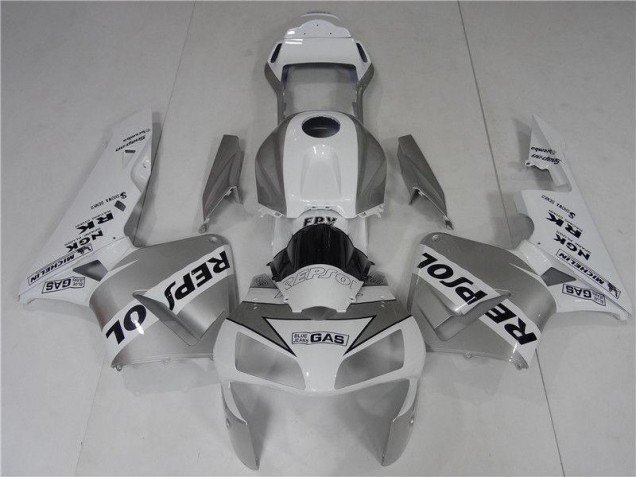 Plata Blanco Negro Repsol Carenados Moto CBR 600 RR 03-04 Plata Blanco Negro Repsol Carenados Moto CBR 600 RR 03-04