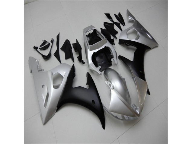 Plata Negro Carenado Moto R6 03-05 Plata Negro Carenado Moto R6 03-05