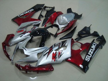 Plata Rojo Carenado Moto GSXR 1000 K5 05-06