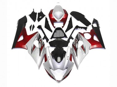Plata Rojo Negro Carenado Moto GSXR 1000 K5 05-06