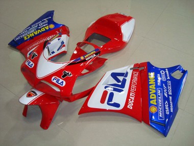 Rojo Azul Fila Carenado Moto Ducati 748 93-05