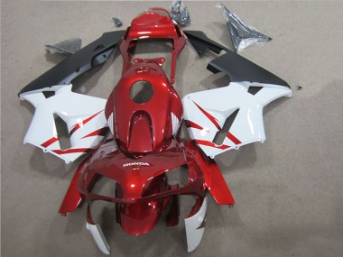 Rojo Blanco Kit Completo Carenado Moto CBR 600 RR 05-06