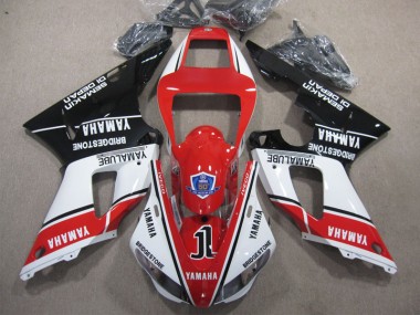 Rojo Blanco Negro 50 Carenado Moto R1 98-99