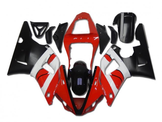 Rojo Blanco Negro Carenado Moto R1 00-01