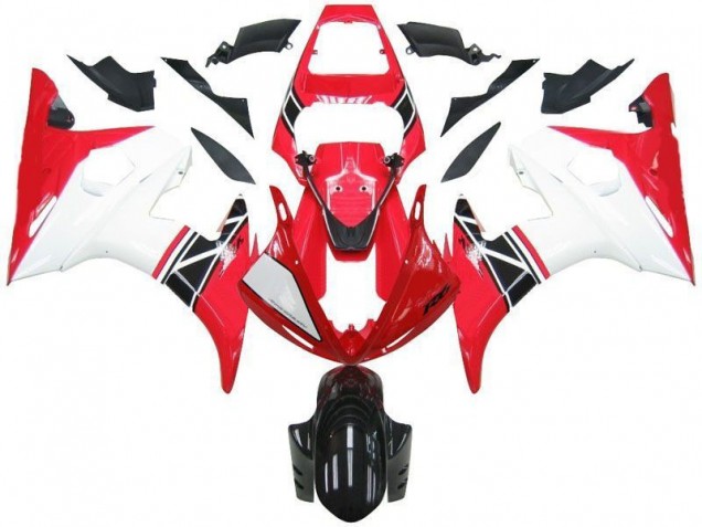 Rojo Blanco Negro Kits Completo Carenado Moto ABS R6 03-05 Rojo Blanco Negro Kits Completo Carenado Moto ABS R6 03-05