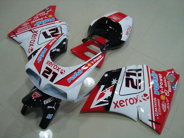 Rojo Blanco Xerox 21 ABS Kits Carenado Moto Ducati 748 916 996 996S 93-05 Rojo Blanco Xerox 21 ABS Kits Carenado Moto Ducati 748 916 996 996S 93-05