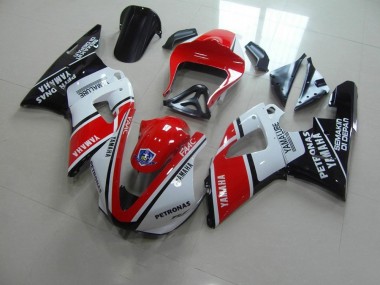 Rojo Blanco Yamalube Carrera Carenado Moto R1 00-01