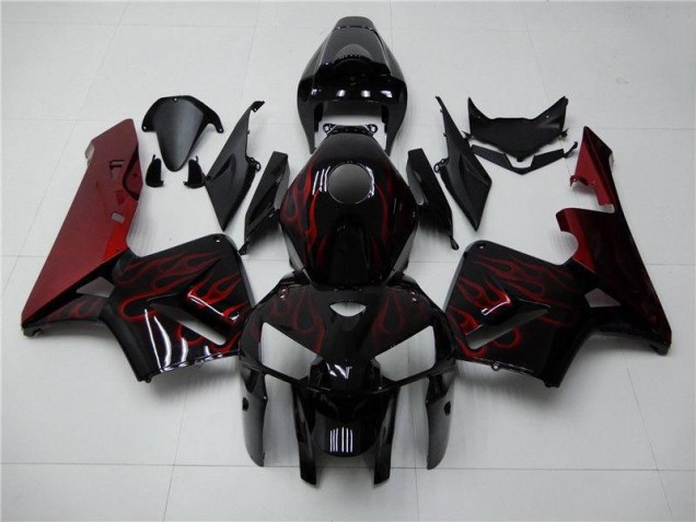 Rojo Llama Negro Carenado Moto CBR 600 RR 05-06 Rojo Llama Negro Carenado Moto CBR 600 RR 05-06