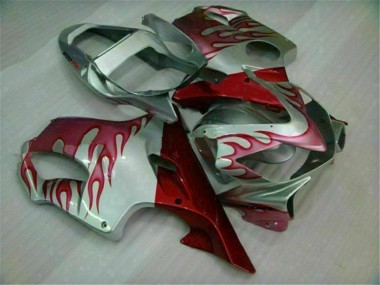 Rojo Llama Plata Carenado Moto CBR 600 F4i 01-03