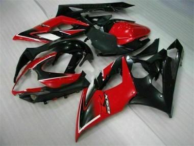 Rojo Negro ABS Kits Carenado Moto GSXR 1000 K5 05-06