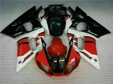 Rojo Negro ABS Kits Carenado Moto R6 98-02