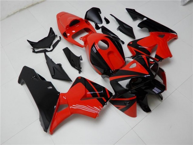 Rojo Negro ABS Moto Plástico CBR 600 RR 05-06 Rojo Negro ABS Moto Plástico CBR 600 RR 05-06