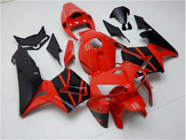 Rojo Negro ABS Moto Plásticos CBR 600 RR 05-06 Rojo Negro ABS Moto Plásticos CBR 600 RR 05-06