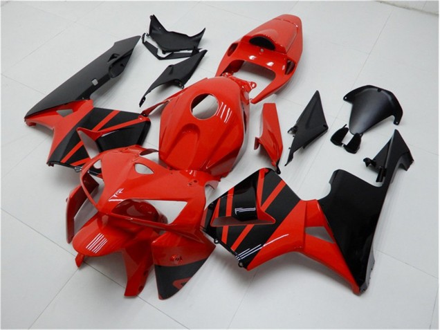Rojo Negro ABS Moto Plásticos CBR 600 RR 05-06 Rojo Negro ABS Moto Plásticos CBR 600 RR 05-06