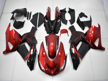 Rojo Negro Carenado Moto ZX14R ZZR 1400 06-11