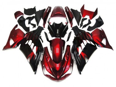 Rojo Negro Carenado Moto ZX14R ZZR 1400 12-21