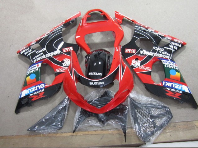 Rojo Negro Denso Carenado Moto GSXR 1000 K1 00-02 Rojo Negro Denso Carenado Moto GSXR 1000 K1 00-02