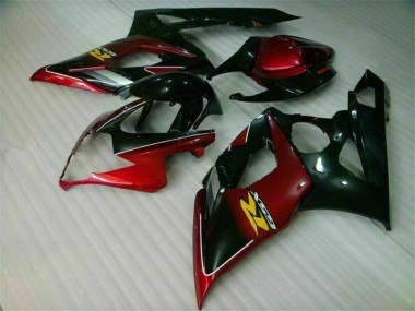 Rojo Negro Kit Carenado Moto GSXR 1000 K5 05-06