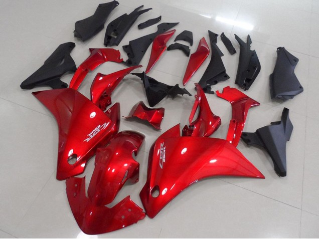 Rojo Negro Mate Carenado Moto CBR 250 RR 11-13 Rojo Negro Mate Carenado Moto CBR 250 RR 11-13