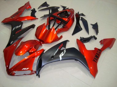 Rojo Negro Mate Carenado Moto R1 04-06