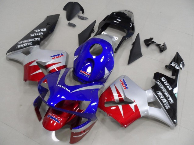 Rojo Plata Azul Carenado Moto CBR 600 RR 03-04 Rojo Plata Azul Carenado Moto CBR 600 RR 03-04