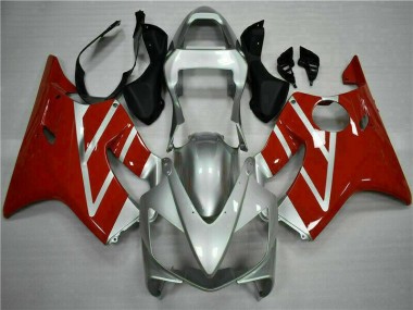 Rojo Plata Kit Completo Carenado Moto CBR 600 F4i 01-03