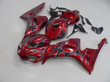 Rojo Plata Llama Carenado Moto CBR 1000 RR 06-07