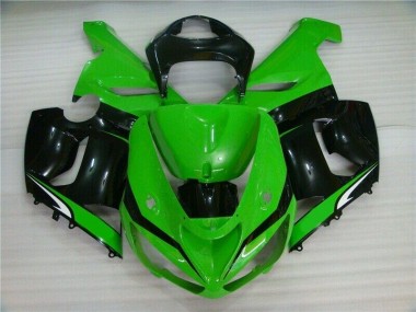 Verde Blanco Negro Carenado Moto ZX6R 05-06