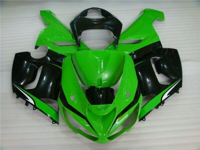 Verde Blanco Negro Carenado Moto ZX6R 05-06 Verde Blanco Negro Carenado Moto ZX6R 05-06