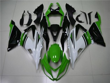 Verde Blanco Negro Carenado Moto ZX6R 13-18